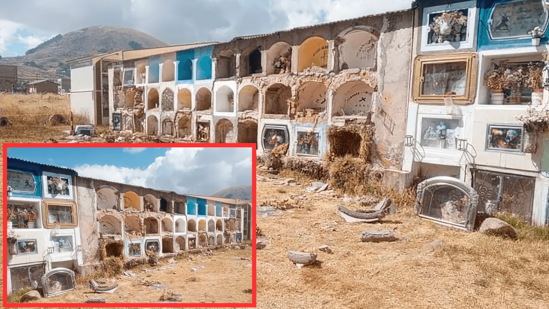 Delincuentes extraen mas de 20 lápidas del cementerio de Juli.