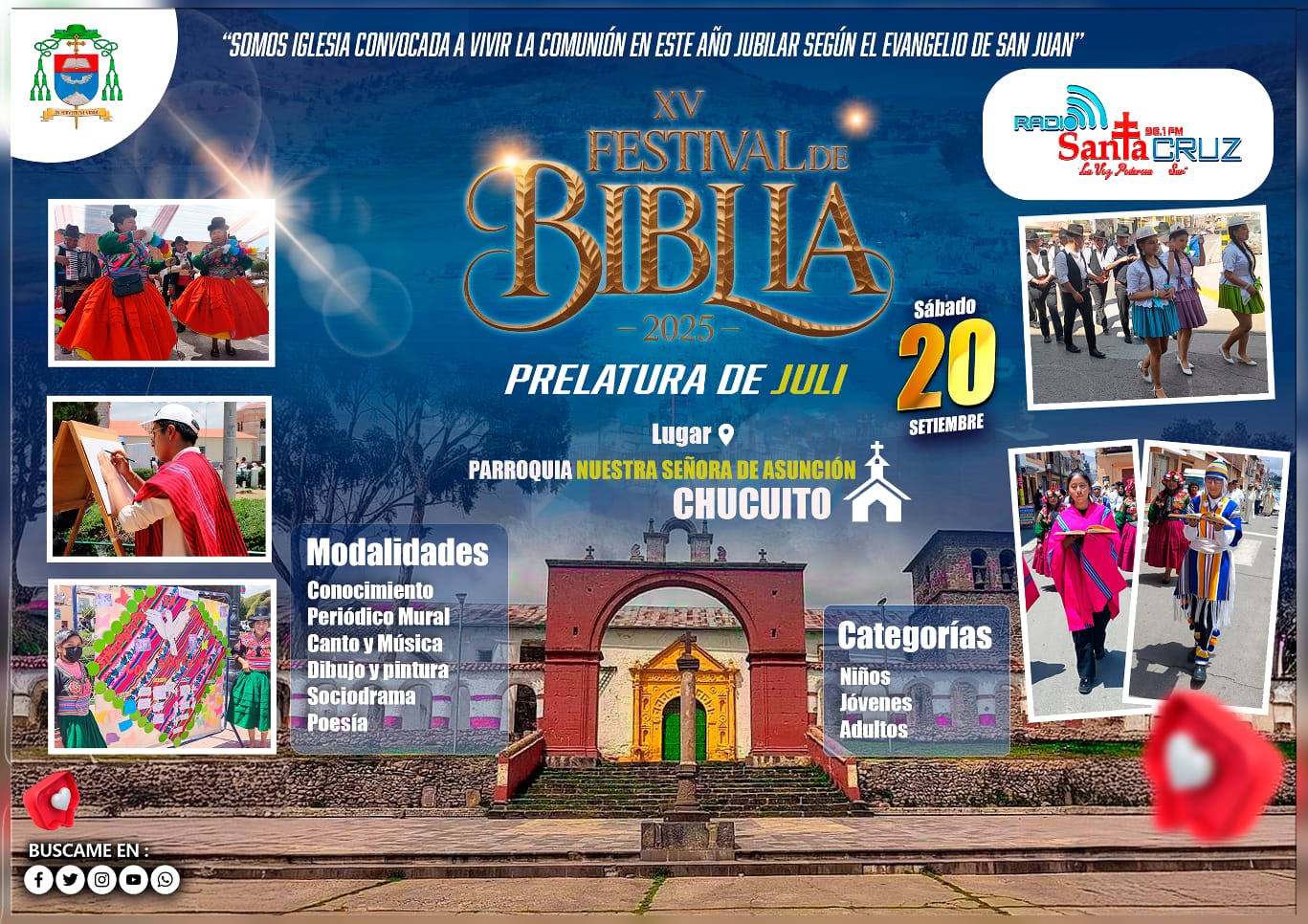 CHUCUITO SERÁ SEDE DEL XV FESTIVAL DE LA BIBLIA